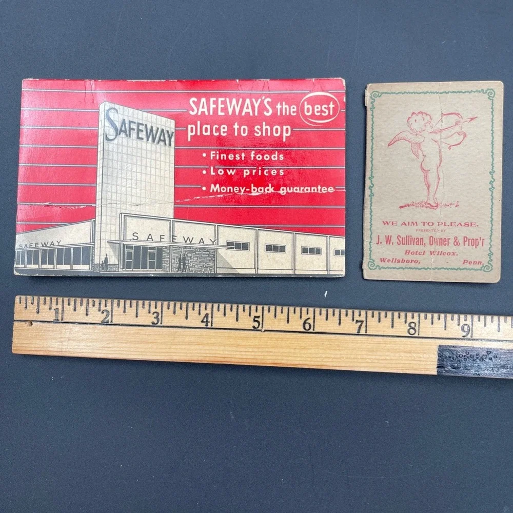Vintage Needle Book Lot Safeway Hotel Wilcox Advertising Sewing Needles
